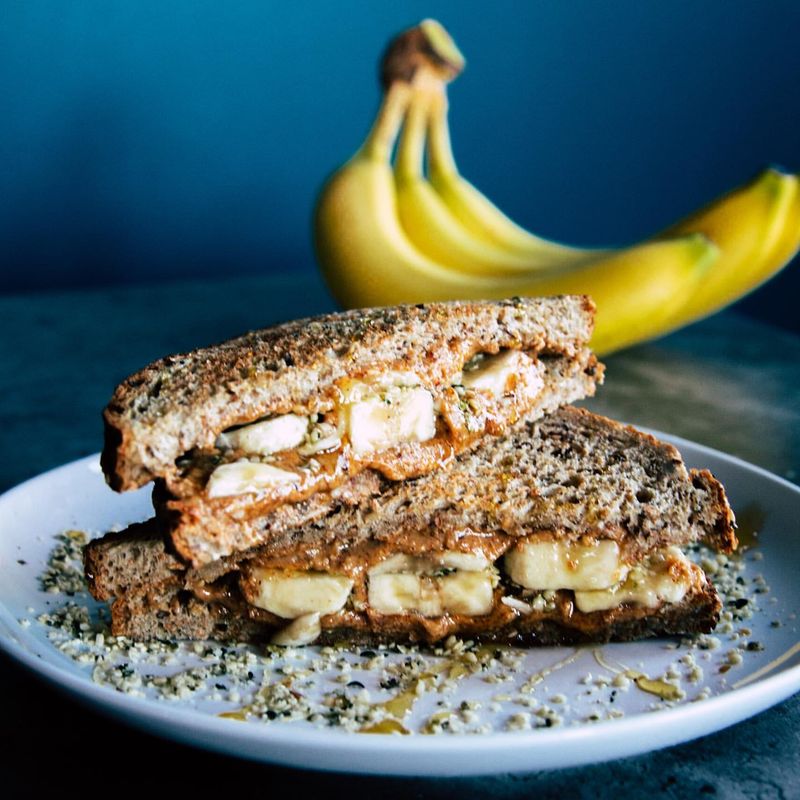 Almond Butter Banana Sandwich