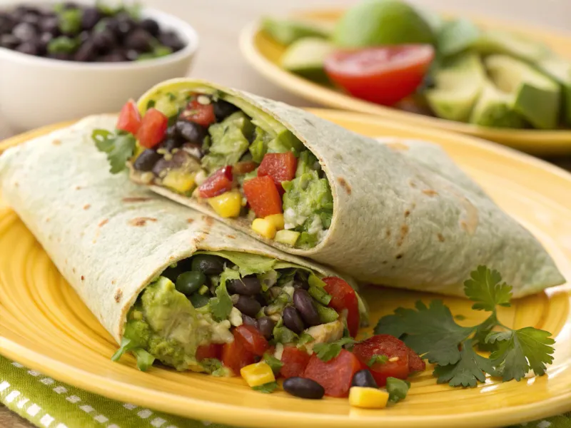 Avocado & Black Bean Fiesta Wrap