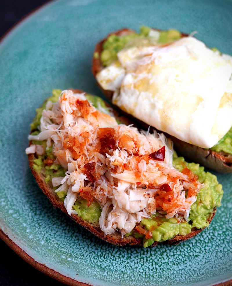 Avocado and Crab Toasts