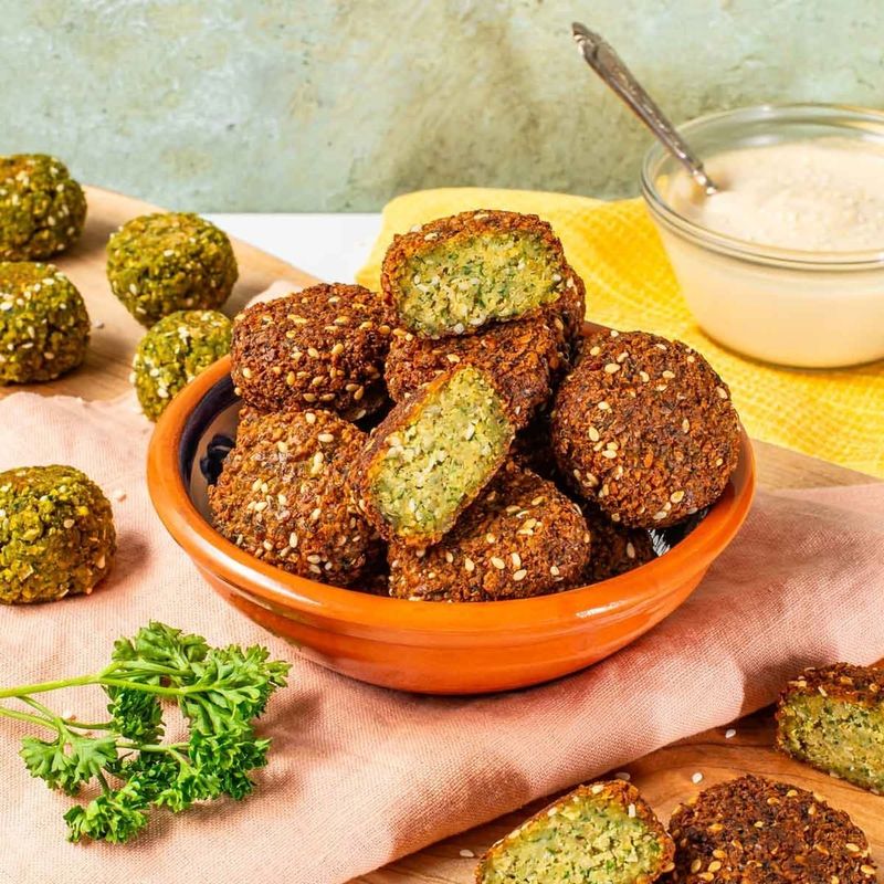 Baked Falafel with Tahini Sauce