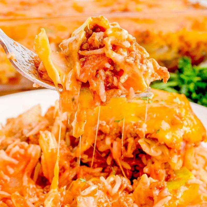 Beef and Cabbage Roll Casserole