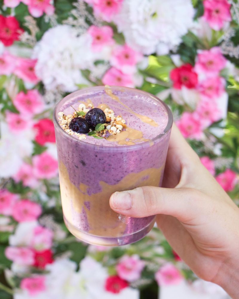 Blueberry Almond Butter Smoothie