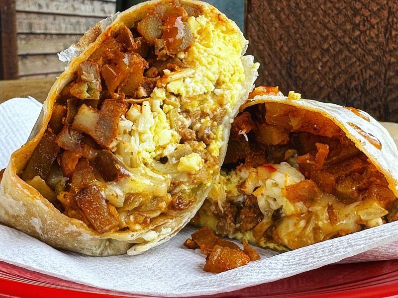 Breakfast Burrito with Chorizo