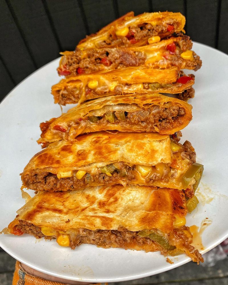 Cheesy Beef Quesadillas