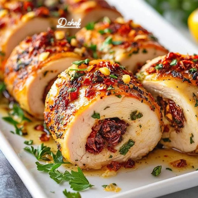 Cherry and Goat Cheese Stuffed Chicken