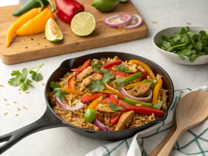 Chicken Fajita Rice Skillet