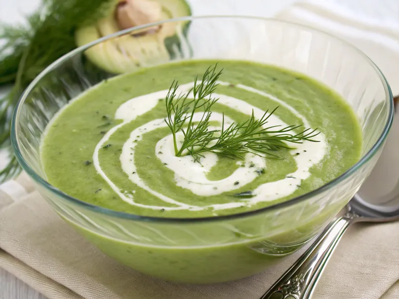 Chilled Avocado and Cucumber Soup