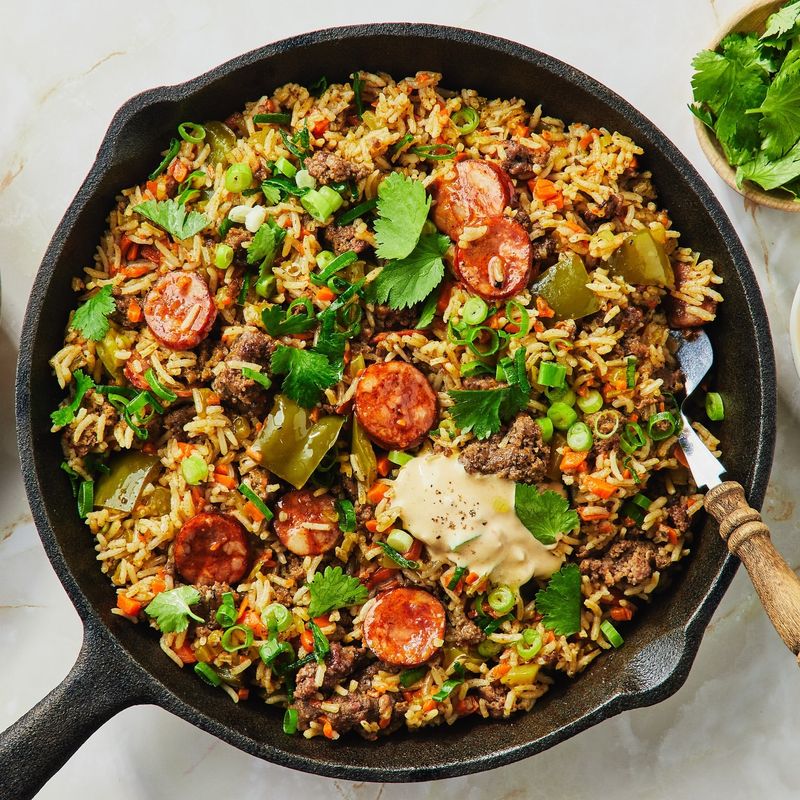 Chorizo and Rice Skillet