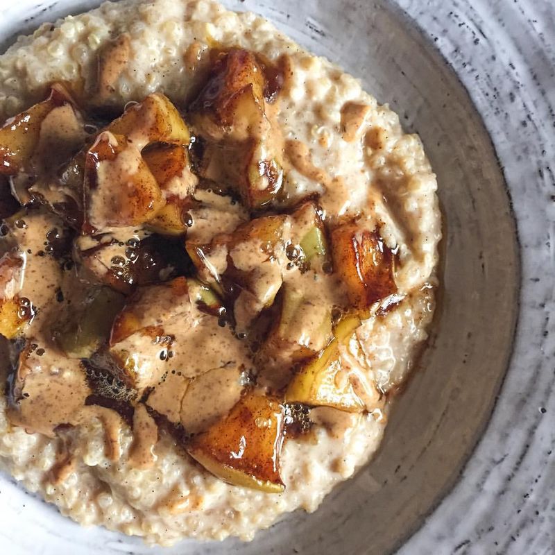 Cinnamon and Apple Overnight Quinoa