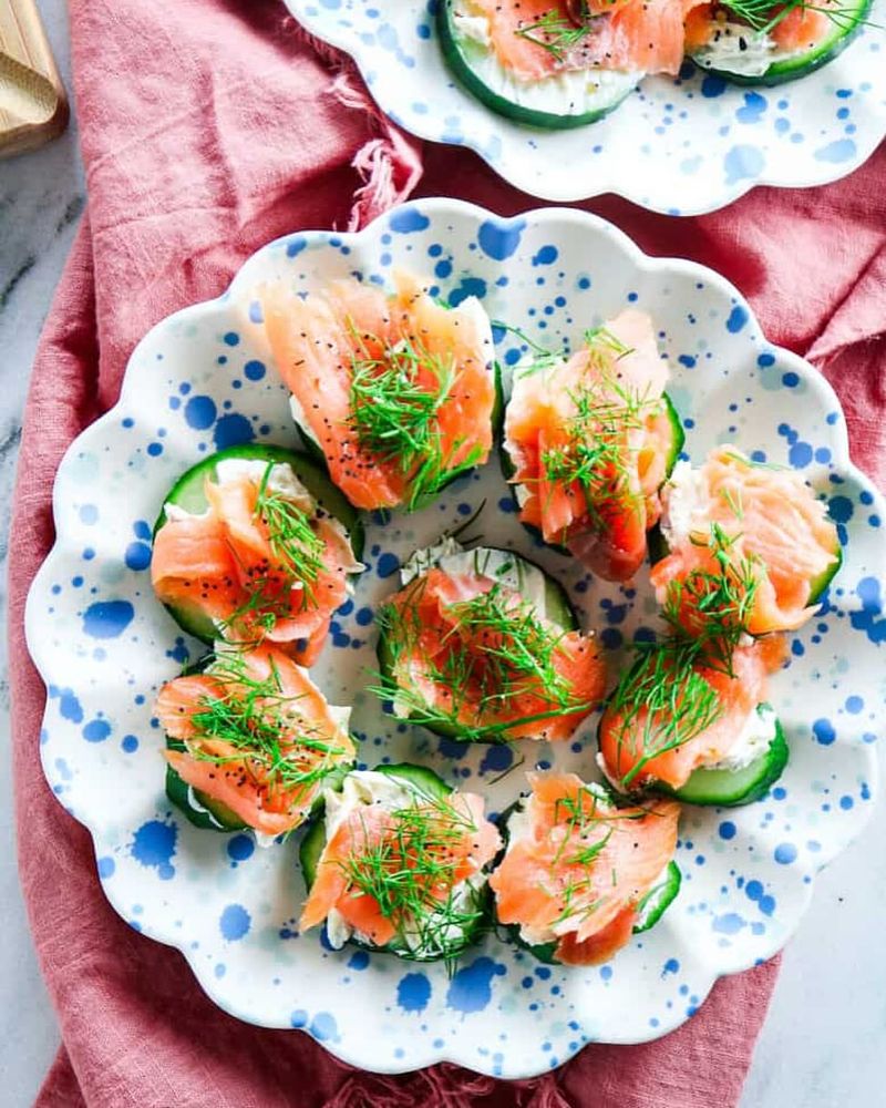 Cucumber and Salmon Bites