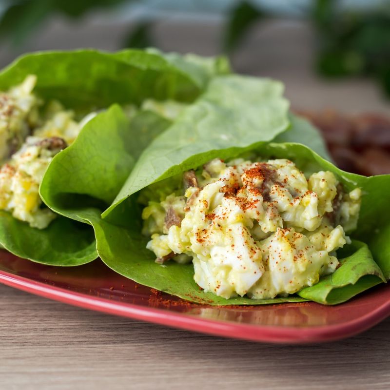 Egg Salad Lettuce Wraps