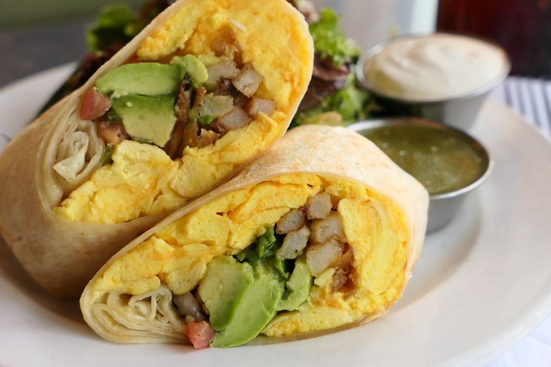 Egg and Avocado Breakfast Burrito