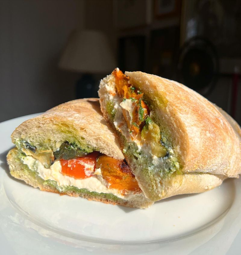 Eggplant Parmigiana Sandwich