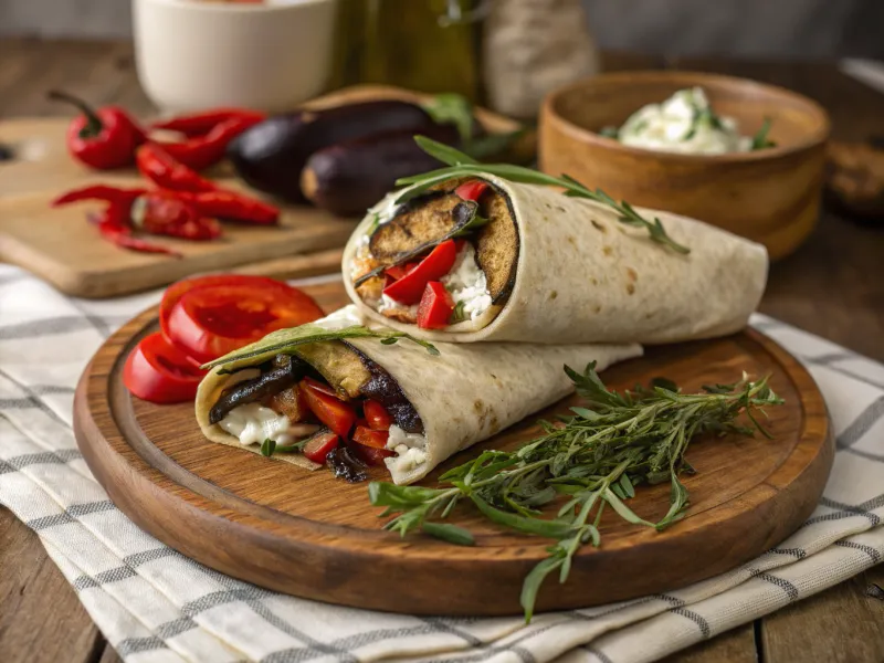 Eggplant & Goat Cheese Wrap