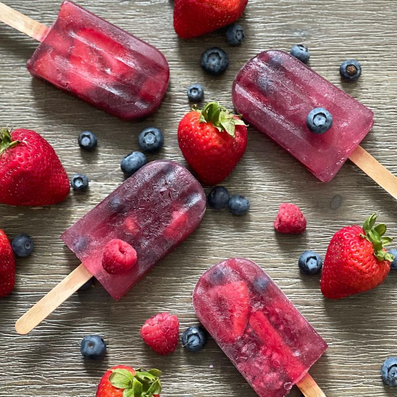 Frozen Berry Popsicles