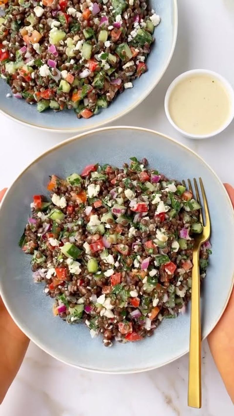 Greek Salad with Lentils