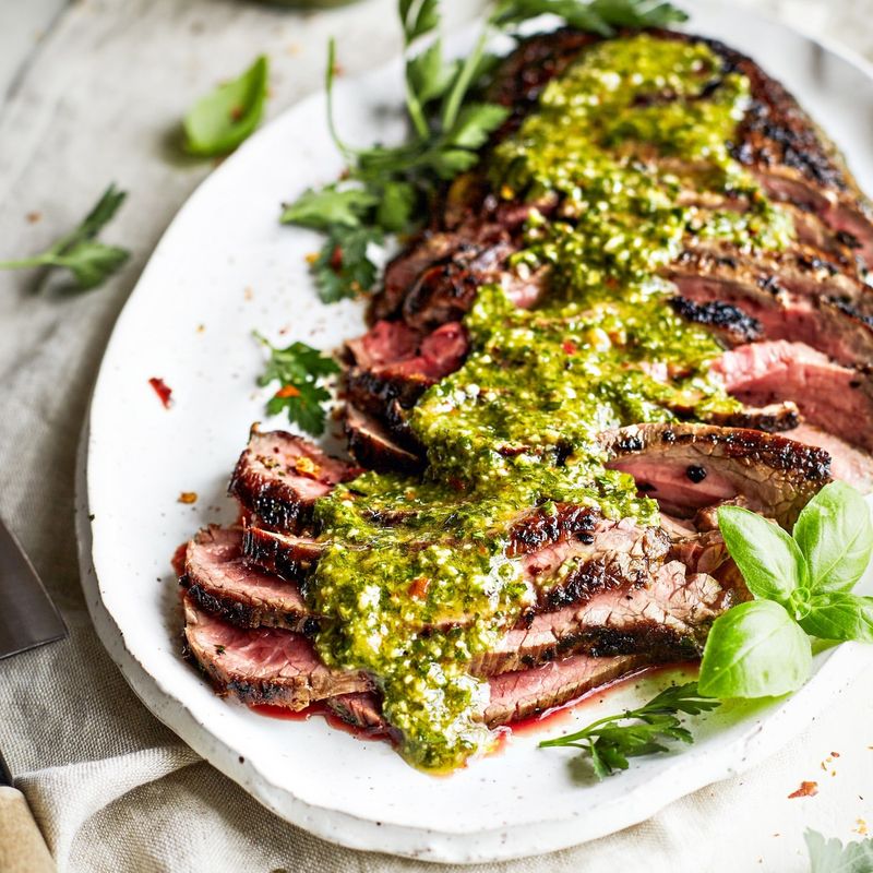 Grilled Steak with Chimichurri Sauce