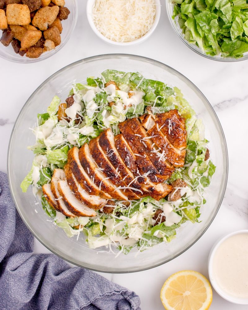 Healthy Chicken Caesar Salad