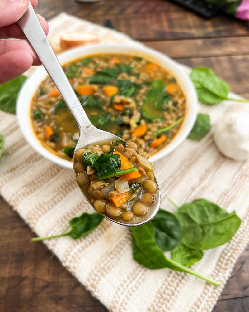 Lentil Soup with Spinach