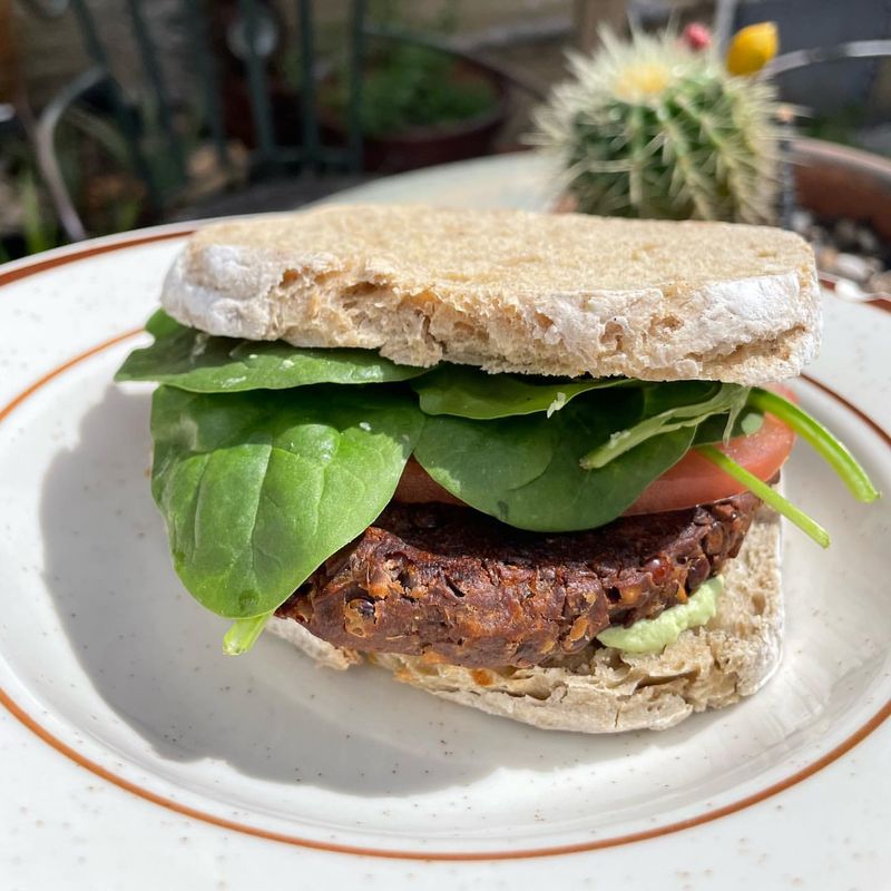 Lentil and Veggie Sandwich