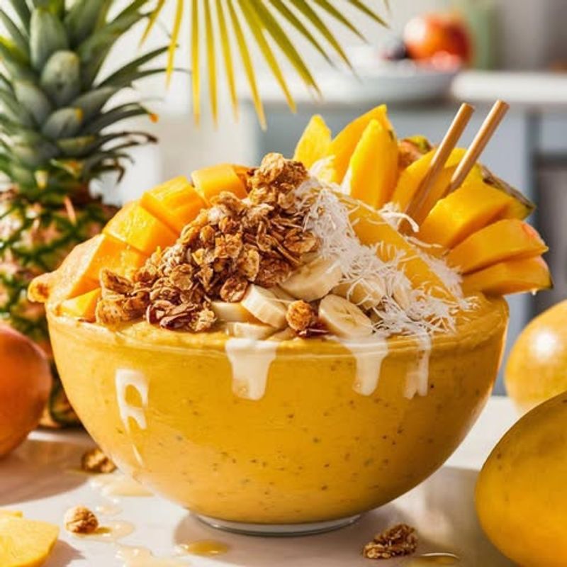 Mango and Coconut Smoothie Bowl