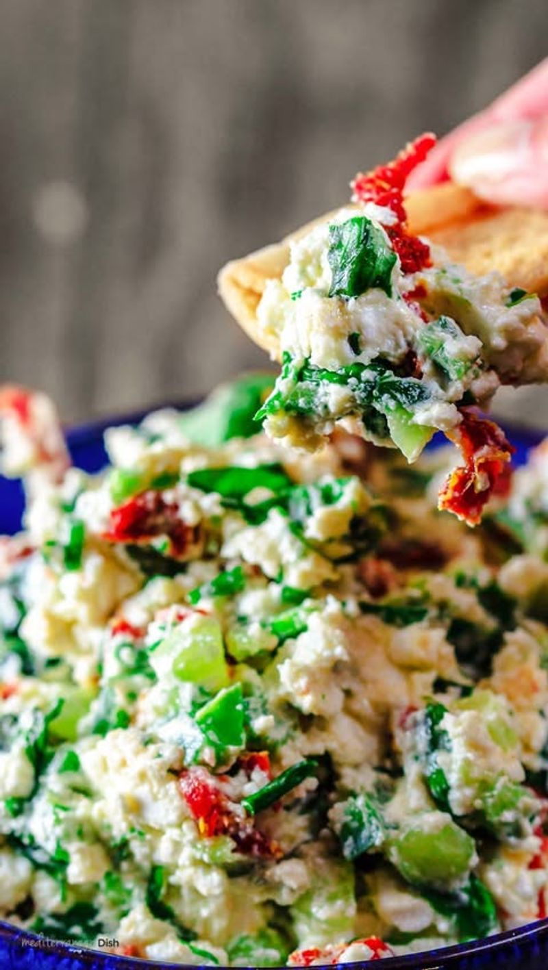 Mediterranean Feta Cream Cheese Dip