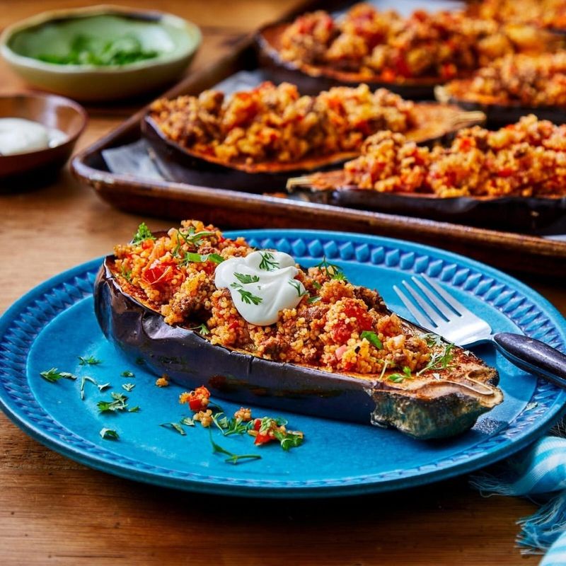 Mediterranean Stuffed Eggplant