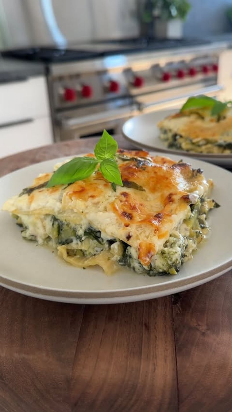 Microwave Spinach Lasagna