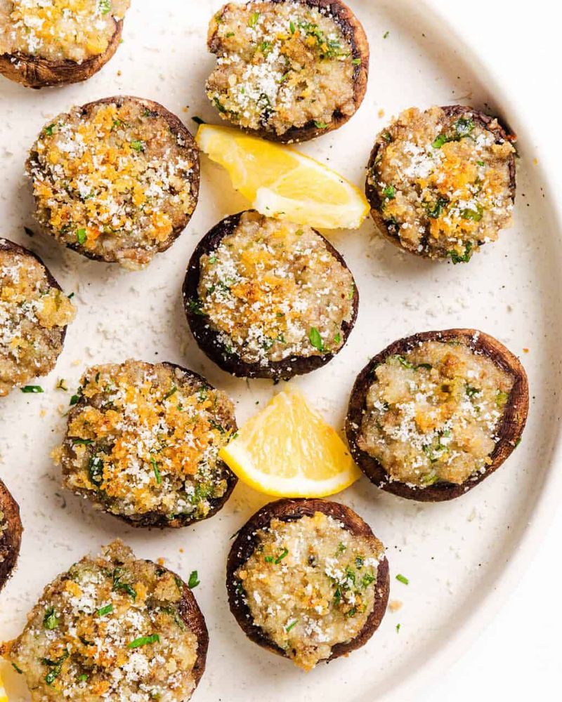 Microwave Stuffed Mushrooms