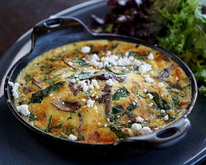 Mushroom and Goat Cheese Frittata