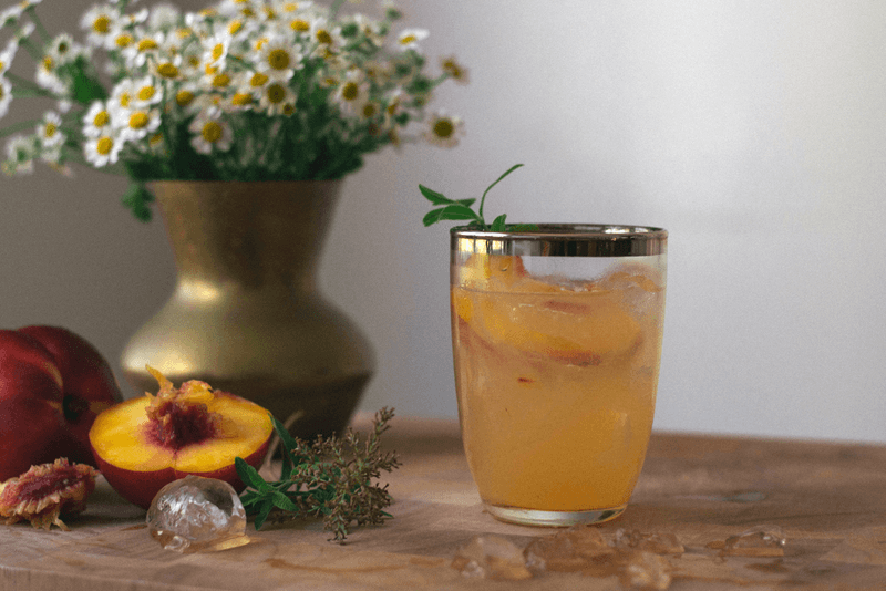 Nectarine and Chamomile Iced Tea