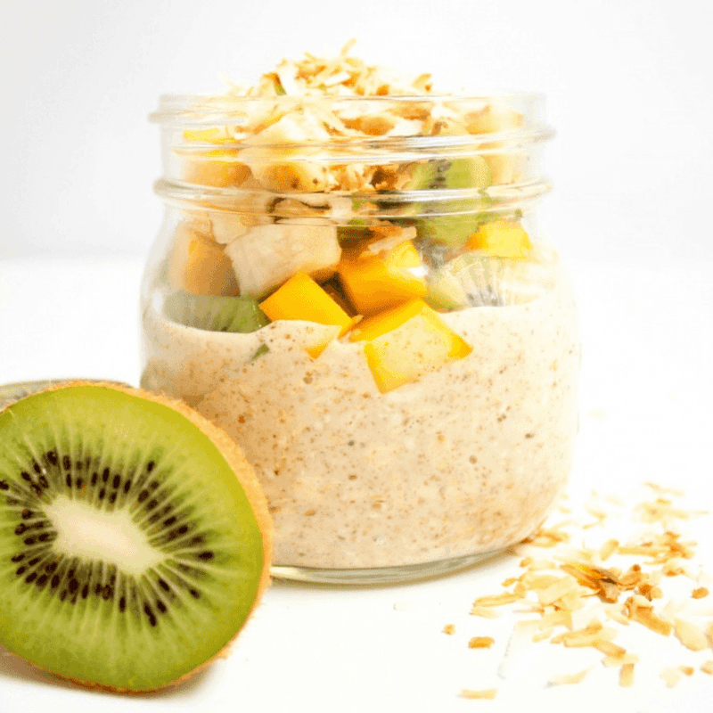 Overnight Oats with Exotic Fruits