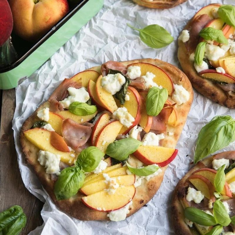 Peach and Prosciutto Flatbread