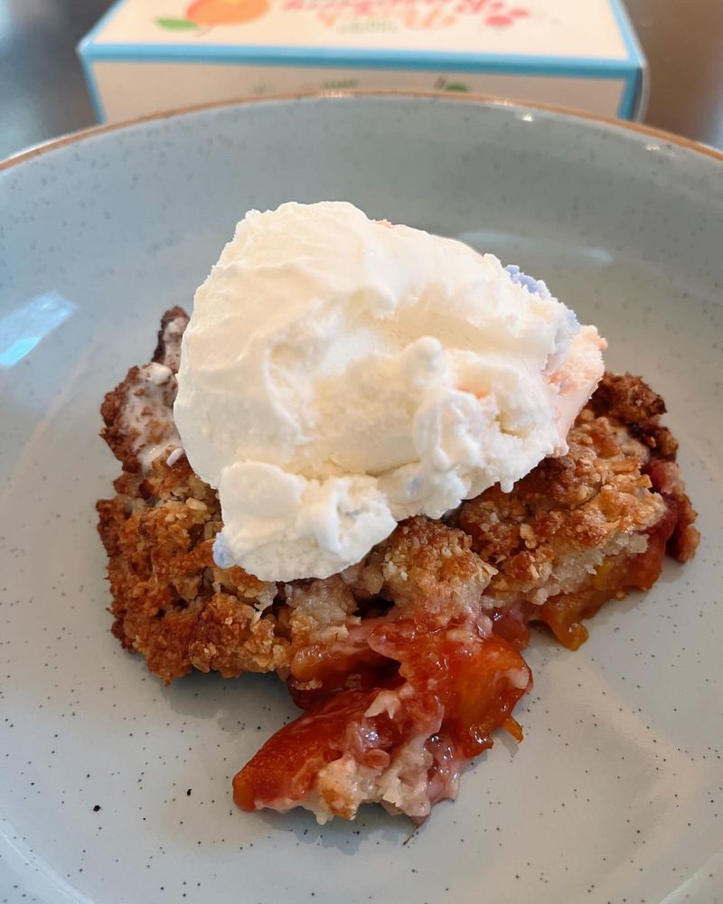 Peach and Raspberry Crisp