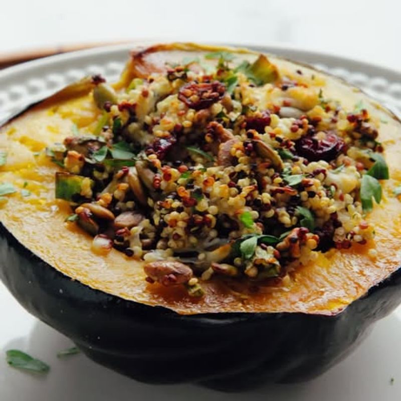 Quinoa and Vegetable Stuffed Acorn Squash