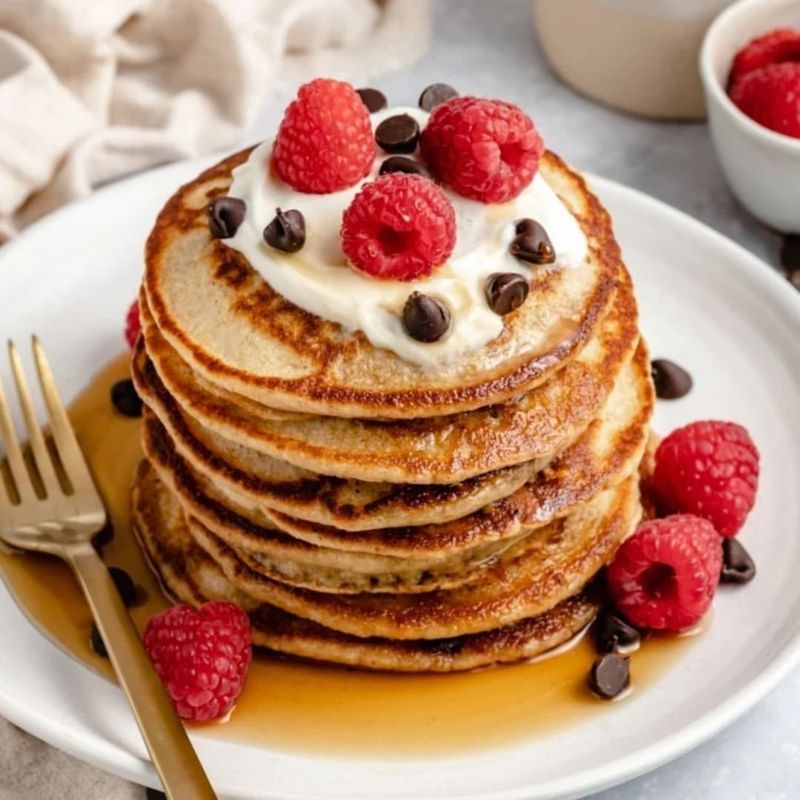 Raspberry Almond Pancakes