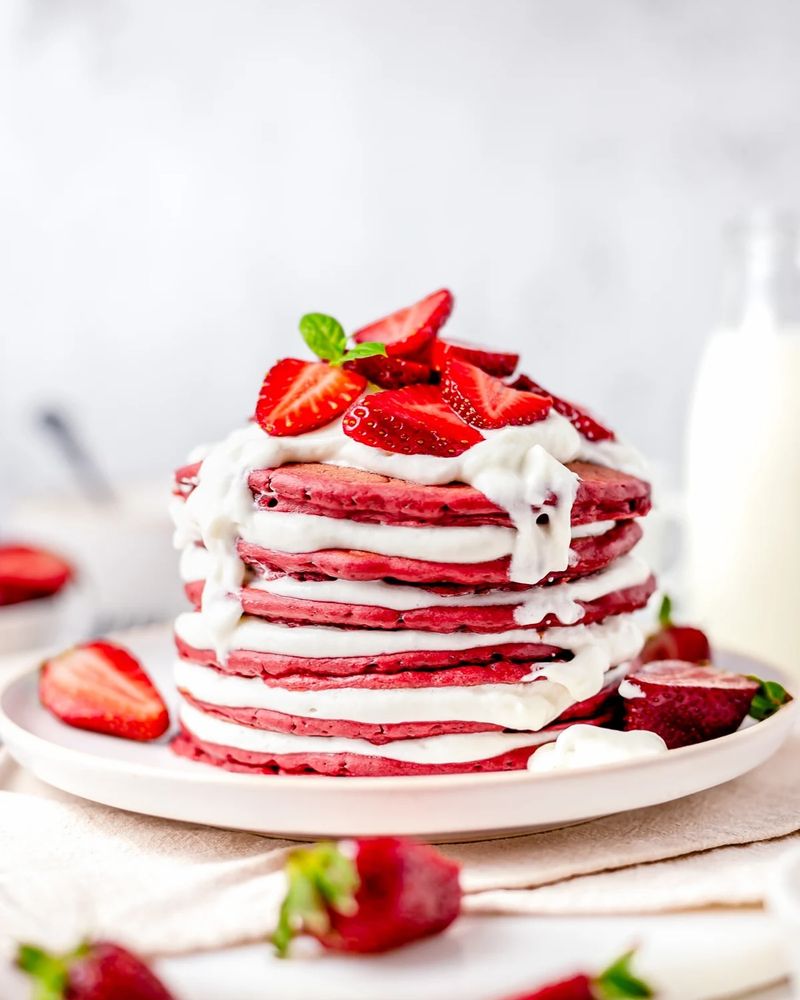 Red Velvet Pancakes