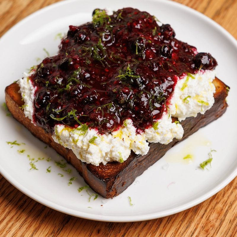 Ricotta and Berry Toast