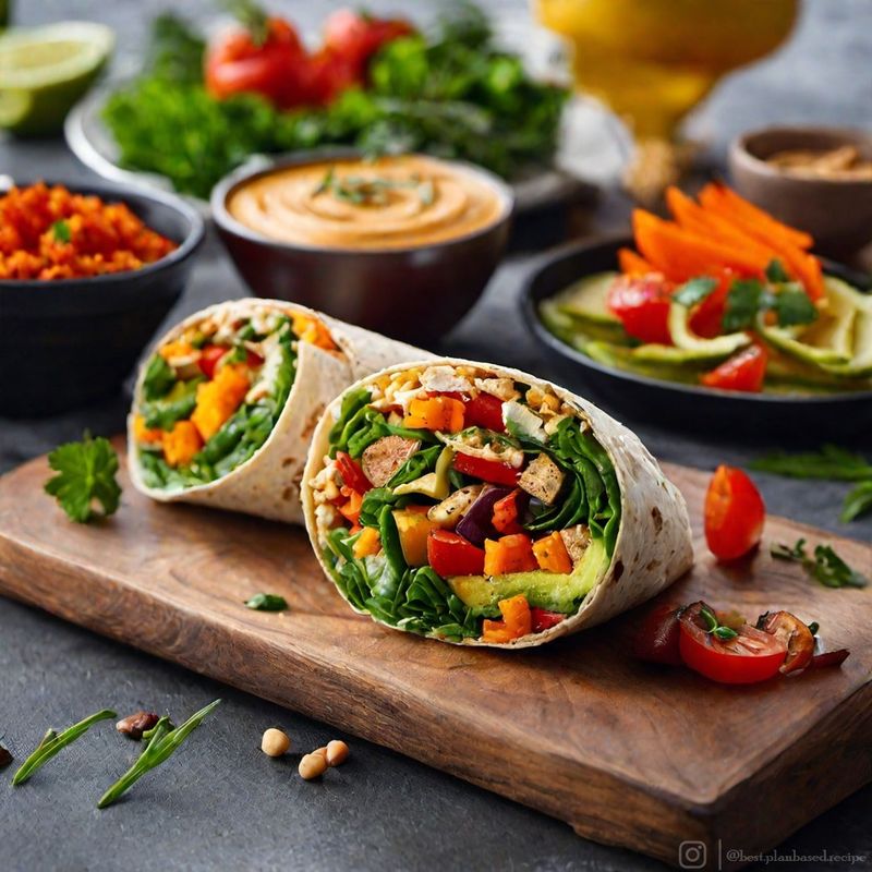 Roasted Red Pepper & Hummus Wrap