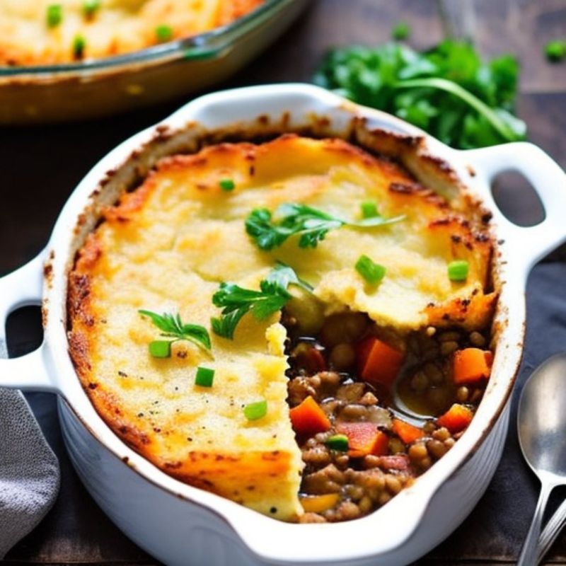 Savory Sweet Potato and Lentil Pie