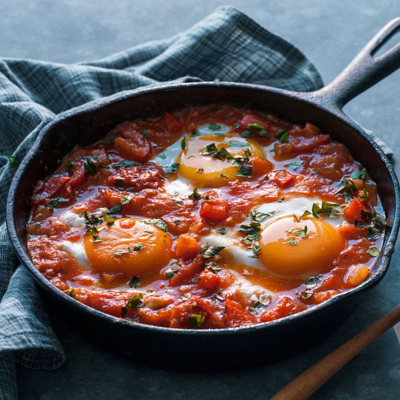 Shakshuka with Fresh Cilantro
