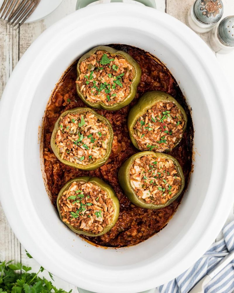 Slow Cooker Stuffed Peppers