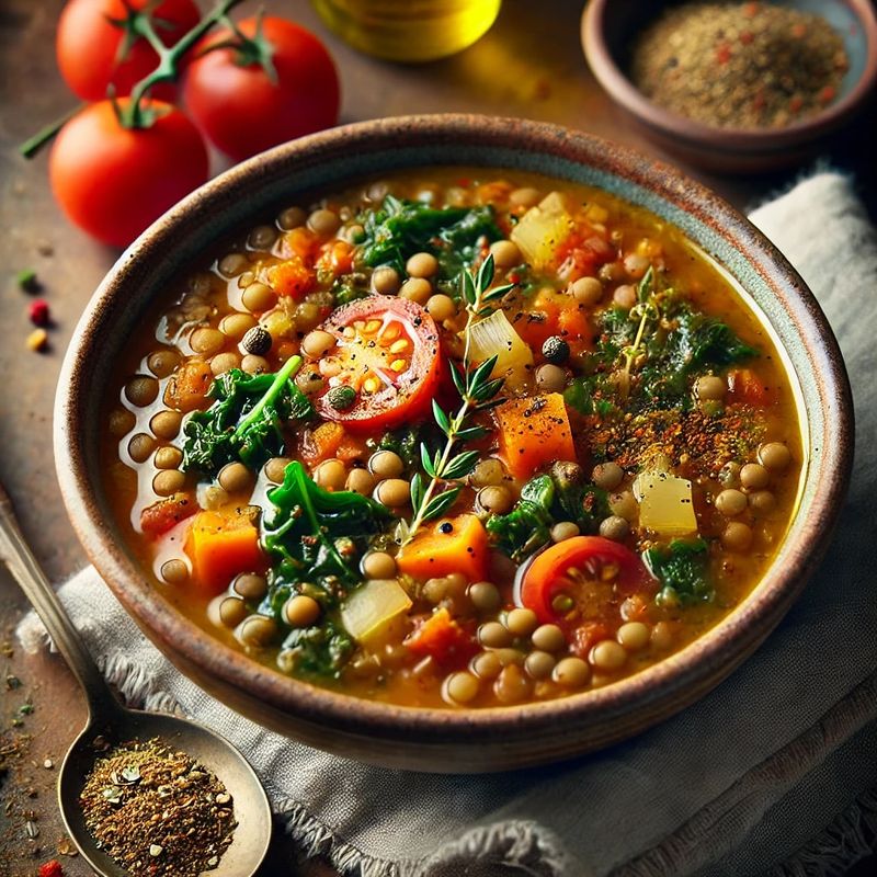 Spicy Lentil and Vegetable Soup