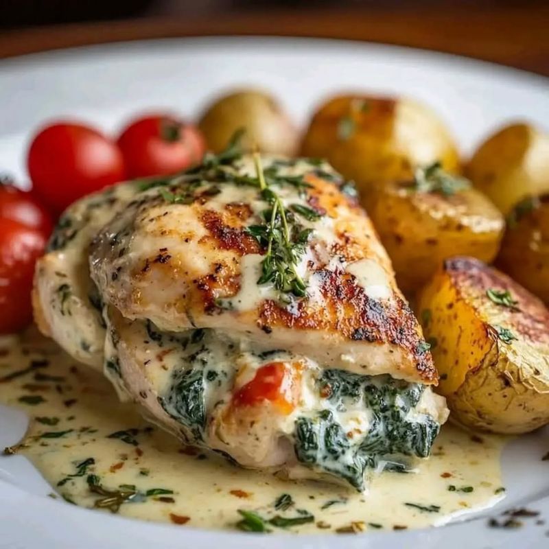 Spinach & Feta Stuffed Chicken Breast