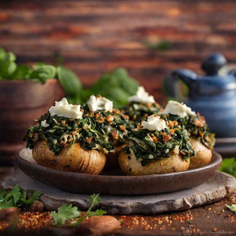 Spinach and Feta Stuffed Mushrooms