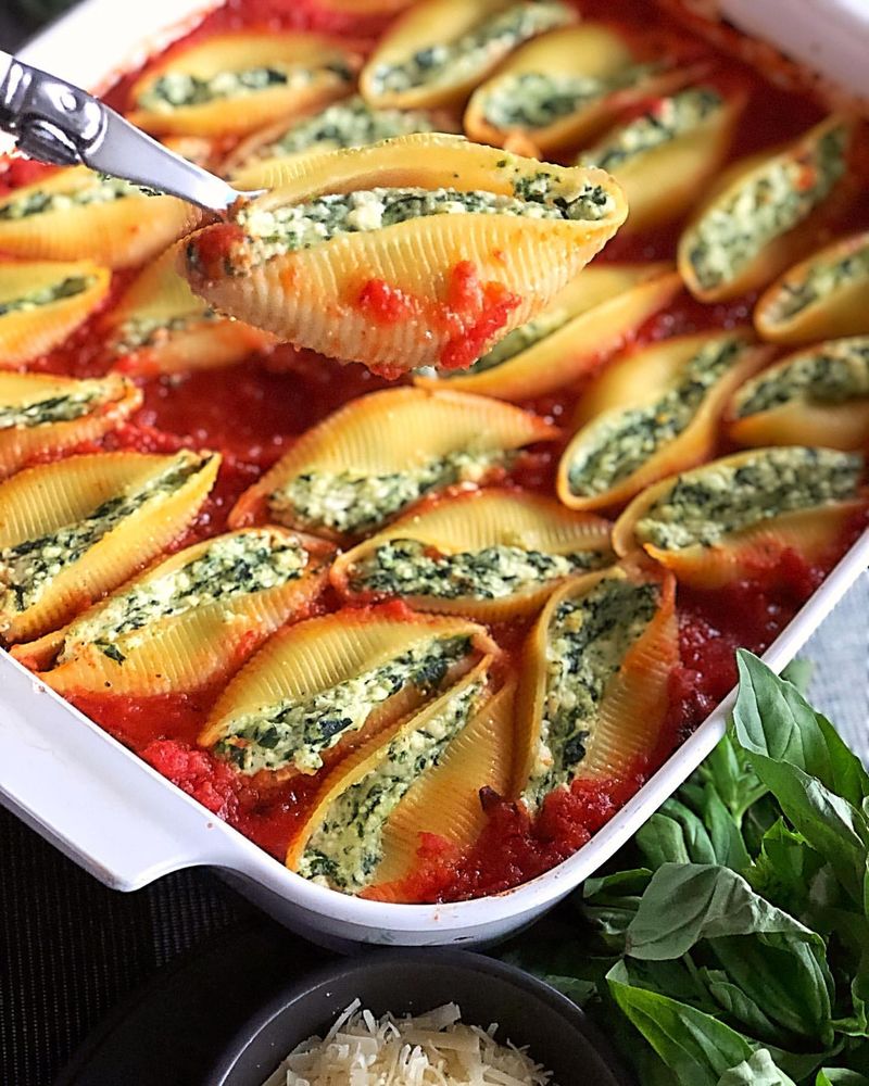 Spinach and Ricotta Stuffed Shells