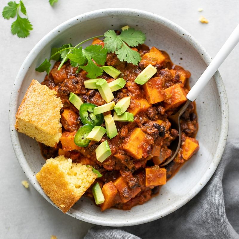 Sweet Potato and Black Bean Chili