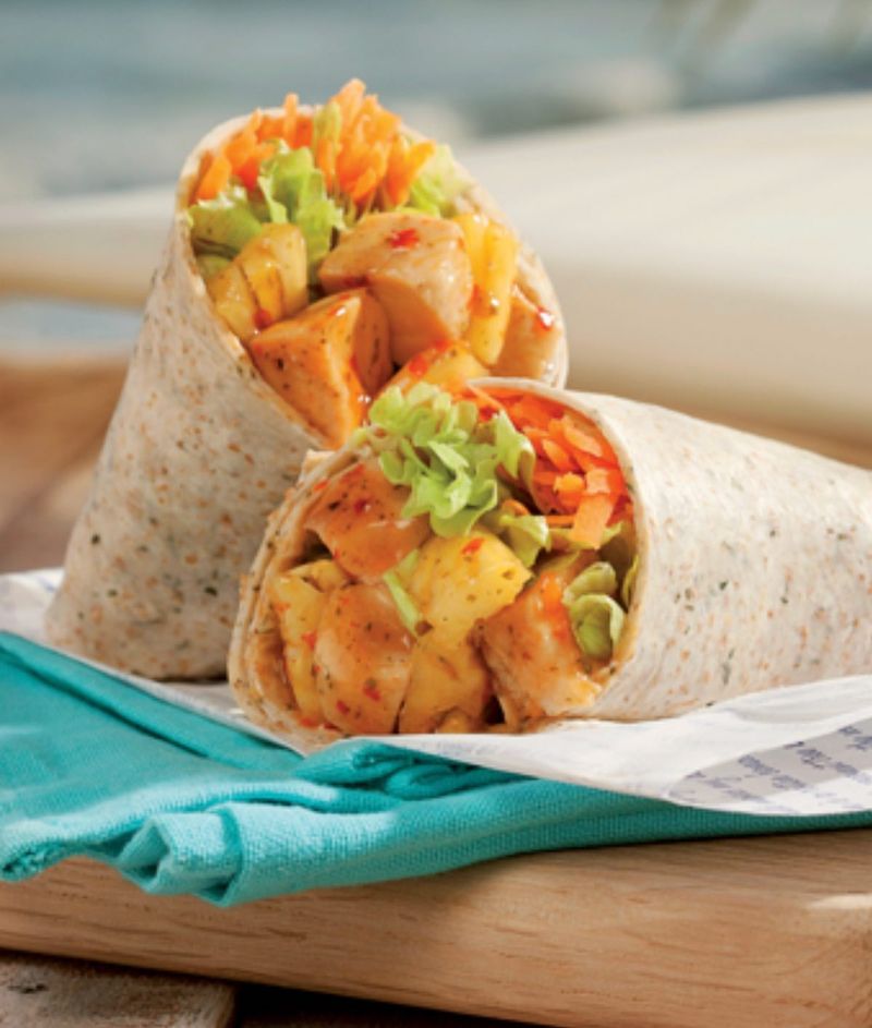 Sweet & Savory Mango Chicken Wrap