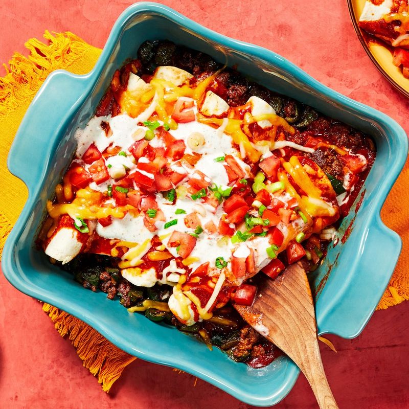 Tex-Mex Beef Enchilada Casserole