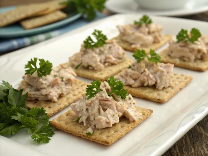 Whole Wheat Crackers with Tuna